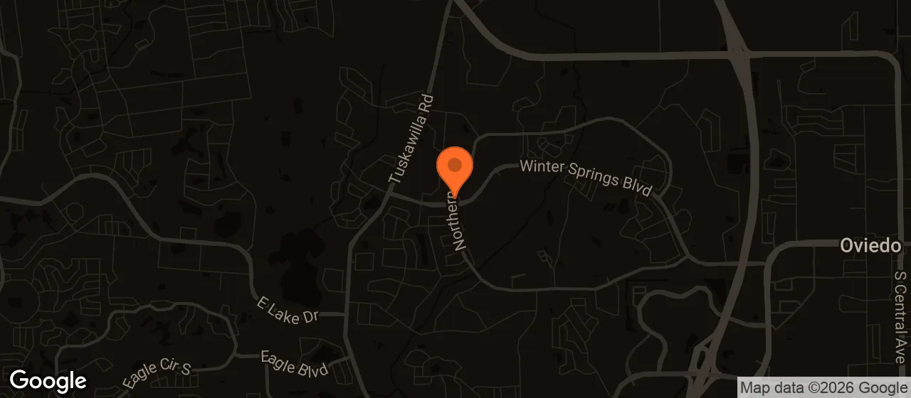 Map showing 1319 Winter Springs Blvd, Winter Springs, FL 32708